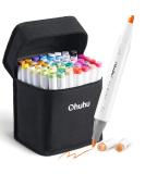 Ohuhu Alcohol Markers Brush Tip: Double Tipped Art Marker Set for Artist Adults Coloring Sketching Drawing Alcohol-based Ink - Brush Chisel Dual Tips - Honolulu - 48 Colors w/ 1 Blender and Case - Buy Online on SooperMarket.com