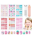 Modelones 144Pcs Press on Nails for Kids | Glitter Gradient Acrylic Fake Nails | Perfect Gift for Girls A2-Butterfly Unicorn - Buy Online on SooperMarket.com