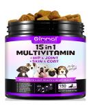 15-in-1 Dog Vitamins and Supplements 150 Chews Dog Vitamins for Dogs Hip and Joint Skin Coat Skin Health Gut Health Heart Health for All Breeds and Ages Dogs - Buy Online on SooperMarket.com