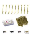 Biribila Bobby Pins 150 Pcs Gold 5cm Long Hair Grips with Storage Box Thicker & Strong Kirby Grips for All Type of Hairs Hair Pins for Hair Styling & Make UP (Gold) - Buy Online on SooperMarket.com
