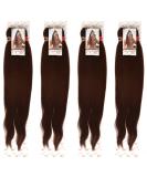 4pack NEW 60 INCH XPRESSION LAGOS BRAID PRE-PULLED PRE-STRECHED Hair Extension 60 2 In A Pack (Colour 33 Brown/Auburn) Heat Resistant Tangle Free Dark Auburn Brown 1 - Buy Online on SooperMarket.com
