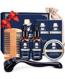 Beard Growth Kit - Derma Roller, Oil & Balm for Fuller Facial Hair | Perfect Gift for Men - Buy Online on SooperMarket.com