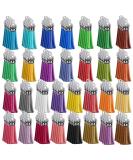 Paxcoo 120Pcs Keychain Tassels Acrylic Keychain Blanks Keychain Rings Bulk for DIY Keychain Key Rings Craft Supplies Multicolors - Buy Online on SooperMarket.com