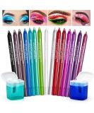 15 Color Waterproof Eyeliner Pencil Set with Sharpener - Glitter Eyeliner Kit for Long Lasting Eye Makeup - Perfect Gift for Women and Girls - Buy Online on SooperMarket.com