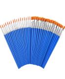 60 Pcs Paint Brushes Round Flat Small Brush Bulk for Detail Painting MIX(30Flat +30Round) - Buy Online on SooperMarket.com