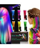 Temporary Hair Dye  Glow in the Dark Paint for Hair & Body  Super Hair Chalk for Girls  Kids Hair Dye for Party Supplies  Unique Hair Coloring Product Gifts for Kids Glow_Red_Blue_Sliver_Green_Yellow_Purple - Buy Online on SooperMarket.com