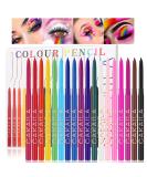 18 Colorful Eyeliner Pen Set  Eye Shadow Pencil  Pearl Eyeliner Kit Metallic Eyeliner Pencil Glitter Colored Eyeliner for Women Eye&Lip Liner Professional Waterproof Retractable Eye Makeup Colorful Eyeliner Eye Color SET... - Buy Online on SooperMarket.com