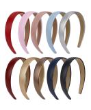 10 Pcs Vintage Non-Slip PU Leather Headband Set for Women & Girls - Multicolor Wide Hairbands | International Shipping Available - Buy Online on SooperMarket.com