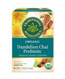 Traditional Medicinals Organic Dandelion Chai Probiotic Tea - 16 Count Pack - Buy Online on SooperMarket.com