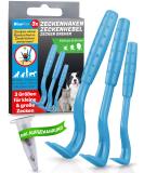 Bluepet 3 Set tick hooks for dogs cats horse & humans - tick lever as a proven tick remover for tick tongs I Alternative to tick tweezers zeck mooring tick protection & tick. Bestseller 3x set blue - Buy Online on SooperMarket.com