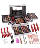 UNIFULL 132 Color All- In- One Makeup For Women Full Kit,Professional Makeup Kit,Makeup Gift Set for Women &Girls,Include eyeshadow/lipstick/concealer/Lip Gloss/Eyeliner/Mascara/Makeup Brushes(006N2-Silver) Set 1 - Buy Online on SooperMarket.com