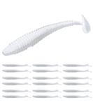 RUNCL Swimbaits Paddle 10/20/30/40PCS, 2/3/4/5 Inchs Paddle Tail Soft Plastic Bass Lure Baits, ProBite Swimmer, Plastic Bait for Saltwater/Freshwater Fishing White Pearl 4in, 20pcs - Buy Online on SooperMarket.com