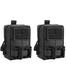 FRTKK 2 Pack Molle Pouches - Tactical Compact Water-Resistant EDC Pouch Bag Small Utility Pouch 2 Pack-Black - Buy Online on SooperMarket.com