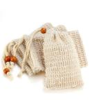 Soap Bag, Natural Sisal Soap Saver Bag Pouch Mesh Net Waste Plastic-free Exfoliating Foaming and Drying Soap Holder for Shower (4 Pack) Beige (4 packs) - Buy Online on SooperMarket.com