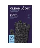 Cleanlogic Detoxify Charcoal Exfoliating Body Gloves - Vegan Assorted Colors 3-Pack for Smooth Healthy Skin - Buy Online on SooperMarket.com