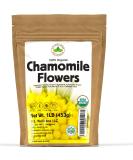 Chamomile Tea 1LB (16Oz) 100% CERTIFIED Organic (USDA seal) Chamomile Flowers Herbal Tea (Matricaria Chamomilla) in 1 lb Bulk Kraft BPA free Resealable Bags from U.S. Wellness Chamomile 1 Pound (Pack of 1) - Buy Online on SooperMarket.com