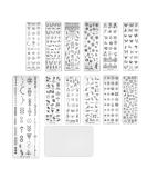 13-Piece Nail Art Punching Panels & Scrapers - Flower & Animal Patterns for Professional DIY Manicure | International Shipping - Buy Online on SooperMarket.com