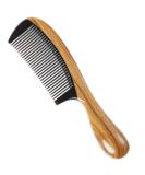 Onedor 100% Handmade Natural Green Sandalwood With Buffalo Horn Hair Combs - Anti-Static Sandalwood Scent Natural Hair Detangler Wooden Combs (Buffalo Horn Fine Tooth) - Buy Online on SooperMarket.com