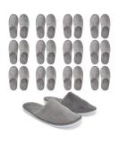 Juvale 12 Pairs Disposable House Slippers for Guests Bulk Pack for Hotel Spa Shoeless Home Gray (US Men Size 11 Women 12) - Buy Online on SooperMarket.com