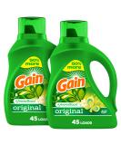 Gain Liquid Laundry Detergent Original Scent 65 fl oz - 90 Loads (2 Pack) | HE Compatible - Buy Online on SooperMarket.com