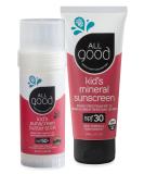 Baby & Kids Mineral Sunscreen Set - SPF 50 Butter Stick & SPF 30 Lotion, UVA/UVB Broad Spectrum, Coral Reef Friendly, Water Resistant - Zinc Oxide Formula - Buy Online on SooperMarket.com