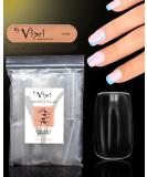 Vixi 600 Medium Square Nail Set with Prep File | Clear Express Full Cover False Fingernail Extensions - 10 Sizes | For Salon Professionals & Home Use - Buy Online on SooperMarket.com