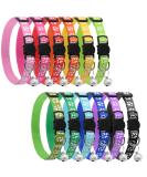 Onebarleycorn cat neck band collar cat cat neck bands with safety lock cats collars with bells reflective cat collapsible (12 pieces) - Buy Online on SooperMarket.com