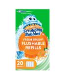 Scrubbing Bubbles Fresh Brush Flushables Refill, Toilet and Toilet Bowl Cleaner, Eliminates Odors and Limescale, Citrus Action Scent, 20 ct 20 Count (Pack of 1) - Buy Online on SooperMarket.com