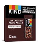 KIND Healthy Snack Bar Dark Chocolate Mocha Almond 5g Sugar  5g Protein Gluten Free Bars 1.4 OZ 12 Count - Buy Online on SooperMarket.com
