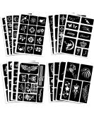 Qpout Tattoo Stencils Kit - 16 Sheets for Kids & Adults | Various Small & Big Designs - Skeleton, Spider, Owl, Flower, Butterfly, Tribal Totem | Ideal for Real Tattoos - Buy Online on SooperMarket.com