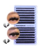 Fluffy Cluster Lashes 60D+80D Thick Individual Eyelashes D Curl Wispy Lash Clusters 10-18mm Russian Eyelash Extension 280pcs Fake Eyelash Clusters DIY Flat Lash Extensions by TOOCHUNAG F-60D+80D - Buy Online on SooperMarket.com