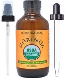 PRIME NATURAL Organic Moringa Oil USDA Certified, 100% Pure, Cold Pressed, Virgin, Unrefined Oil (4oz /120ml) - Joints, Skin, Face, Body & Hair - Vegan - Food Grade - Natural Moisturizer - Buy Online on SooperMarket.com