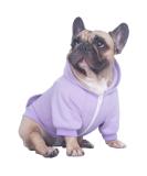 iChoue French Bulldog Frenchie Clothes Hoodies For Dogs Pug English Boston Terrier Bully Pitbull Corgi Sweatshirt Sweater Clothing - Light Purple/Medium Medium (Pack of 1) Light Purple - Buy Online on SooperMarket.com