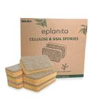 eplanita Natural Plant Based Scrub Sponges (6 Pack) Non-Scratch Biodegradable Eco Scourers for Kitchen and Bathroom 6 Count (Pack of 1) - Buy Online on SooperMarket.com