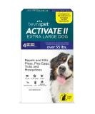 TevraPet Activate II Flea and Tick Prevention for Dogs | Extra Large Dogs 55+ Lbs | 4 Monthly Doses | Fast Acting Treatment | Long Lasting Flea & Tick Control for Dogs | Veterinarian Recommend - Buy Online on SooperMarket.com