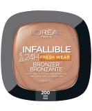 L'Oreal Paris Infallible 24H Fresh Wear Soft Matte Longwear Bronzer - Waterproof Sweatproof Fair 0.31 oz | Shop Internationally - Buy Online on SooperMarket.com