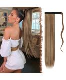 FESHFEN Straight Ponytail Extensions Long Wrap Around Ponytail Synthetic Clip in Pony Tail Hair Extensions Brown & Blonde Hairpiece for Women 24 inch 24 inch (Pack of 1) Brown & Blonde - Buy Online on SooperMarket.com