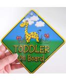 Toddler Garden Giraffe Baby on Board Car Window Sign - Non Personalized Novelty Decal - Buy Online on SooperMarket.com