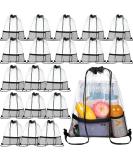 20 Pack Clear Drawstring Bags - Stadium Approved Waterproof Sling Backpack for Travel & Events - Buy Online on SooperMarket.com