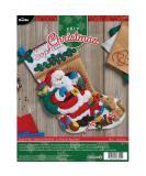 Bucilla Felt Applique Stocking Kit Santa's Visit  Size 18-Inch - Buy Online on SooperMarket.com