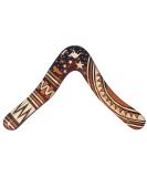 Aussie Fever Wooden Boomerang - Authentic Australian Decorated Boomerang - Buy Online on SooperMarket.com