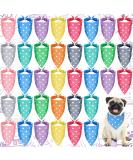 20-Piece Adjustable & Washable Dog Bandanas | Polka Dot Triangle Scarf for Small to Medium Pets - Buy Online on SooperMarket.com
