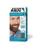 Just For Men Mustache & Beard Coloring - Light-Medium Brown M-30 (Pack of 1) with Brush Included - Packaging May Vary - Buy Online on SooperMarket.com
