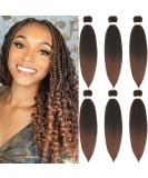 Xusuperb Pre-Stretched Braiding Hair 16 Ombre Extensions - 6 Packs Soft Yaki-Textur Kanekalon Braids (T1B/30#) - International Shipping Available - Buy Online on SooperMarket.com