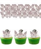 48 Piece Alegre Butterflies Cupcake Topper - Edible Tortendeco Decorations for Birthday Cakes - Black & White Butterfly Muffin Decor - Buy Online on SooperMarket.com