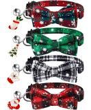 LLHK 4 Pack Christmas Cat Collars with Bow Tie and Bell,Breakaway Kitten Collar for Girl Boy Cats,Adjustable 7-12inch, for Kitty Kitten Adult Cats,Pet Supplies,Stuff,Accessories. - Buy Online on SooperMarket.com