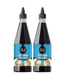 Best Of Thailand Vegetarian Fish Sauce | Real Authentic Asian Brewed Vegan Sauces for Dressings & Cooking | Certified Kosher & Fat-Free | Pack of 2 Bottles - Each 23.65 Fl Oz - Buy Online on SooperMarket.com