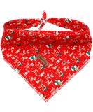 Lionheart Glory Dog Haller Washable Cotton Christmas Neckerchief | Adjustable Large Dog Kerchief | Red Holiday Neck Towel (1 Pack) - Buy Online on SooperMarket.com