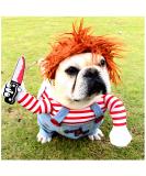 Delifur dog terrible costume pet Halloween clothes cat cosplay party suit funny dog costume small to large dogs (m) medium good dog - Buy Online on SooperMarket.com