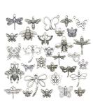 WOCRAFT 100g Mixed Butterfly Dragonfly Bee Insect Charms for Jewelry Making - DIY Necklace Bracelet Crafting Findings (M295) - Buy Online on SooperMarket.com
